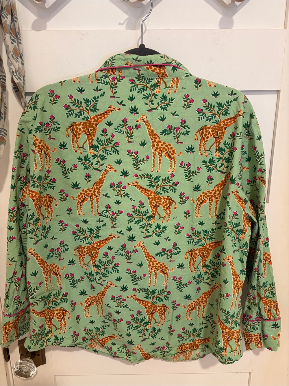 Printfresh Mint Shirt with Orange Giraffe and Pink Floral Print - Picture 3 of 5